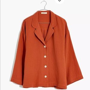 Madewell Cotton Gauze Pajama Top
